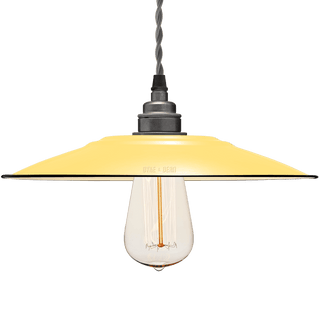 FLAT CUSTARD ENAMEL SHADE - DYKE & DEAN