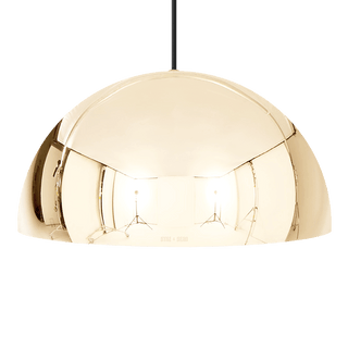 HEMISPHERE DOME PENDANT LIGHT BRASS 400MM - DYKE & DEAN