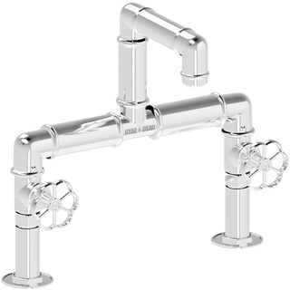 INDUSTRIAL BRIDGE MOUNTED FLOWER TAPS - DYKE & DEAN