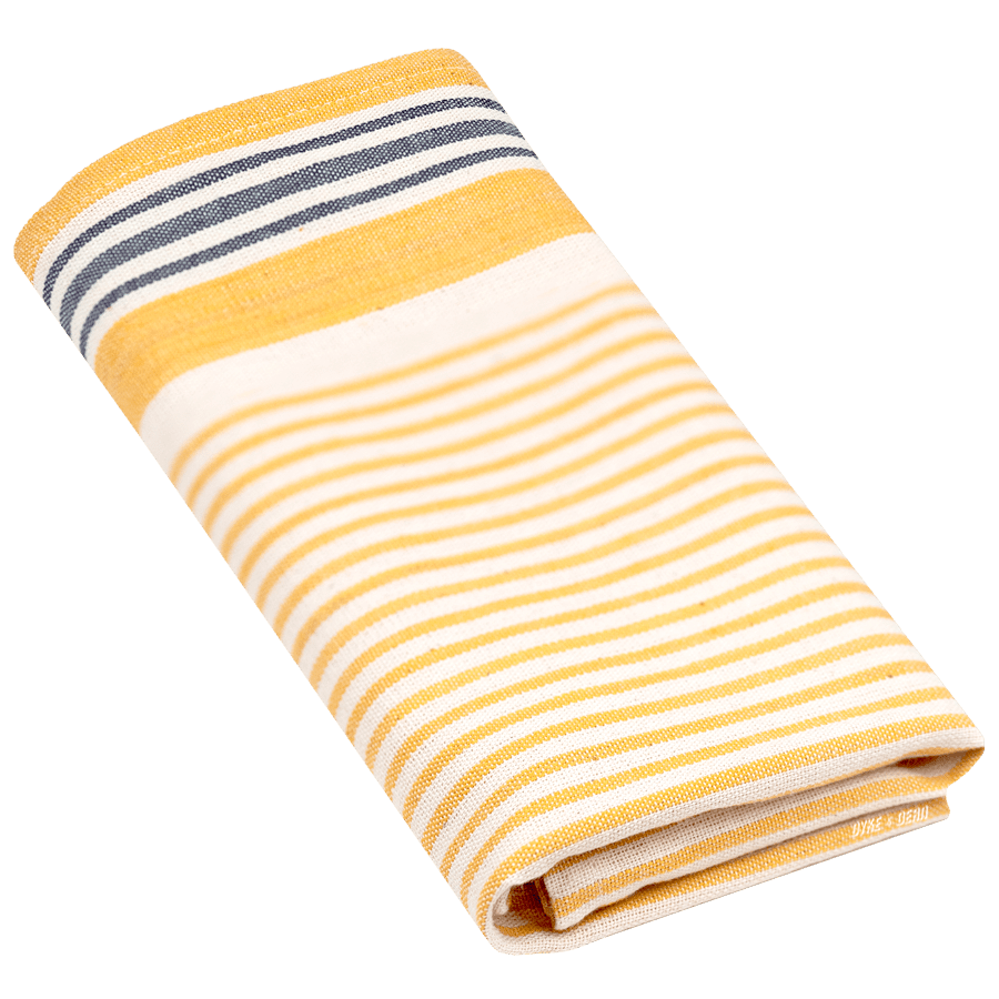 KITCHEN CLOTH YELLOW & NAVY - DYKE & DEAN