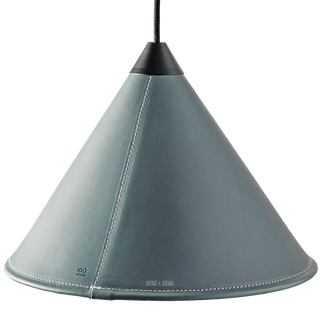 LEATHER CONE LAMP OCEAN BLUE - DYKE & DEAN