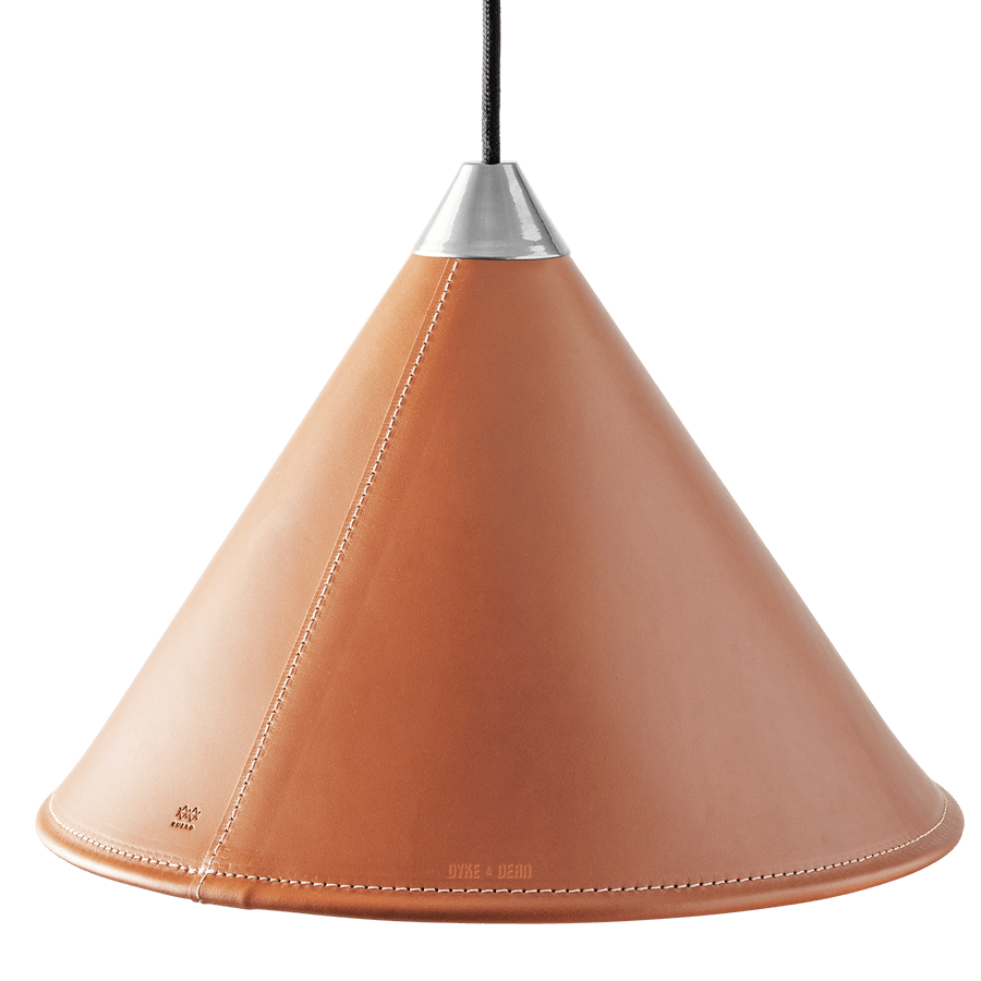 LEATHER CONE LAMP POLO - DYKE & DEAN