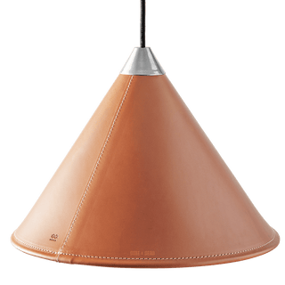 LEATHER CONE LAMP POLO - DYKE & DEAN