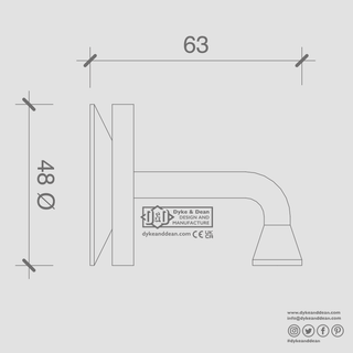 MAGNETIC SOAP ARM HOLDER - DYKE & DEAN