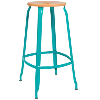 NICOLLE STOOL WOODEN SEAT 75cm - DYKE & DEAN