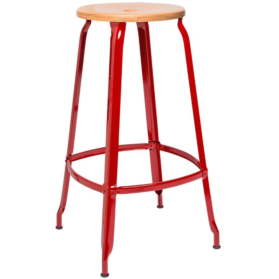 NICOLLE STOOL WOODEN SEAT 75cm - DYKE & DEAN