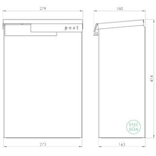 NORWEGIAN DOMESTIC POST BOX WHITE - DYKE & DEAN