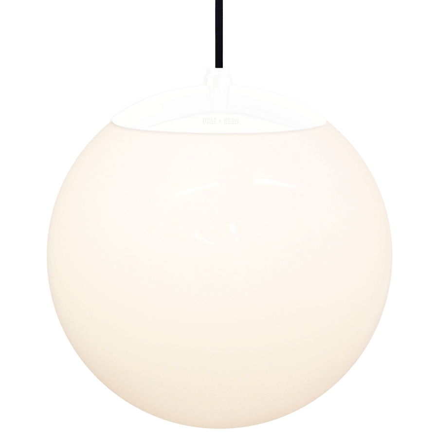 OPAL GLOBE PENDANT WHITE 300mm - DYKE & DEAN