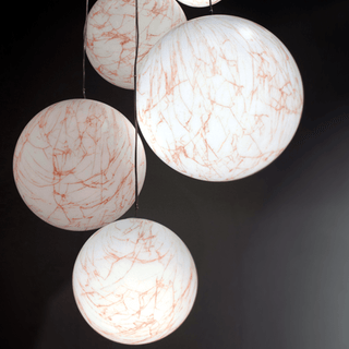 OPAL MARBLE GLOBE CORAL PENDANT 400mm - DYKE & DEAN