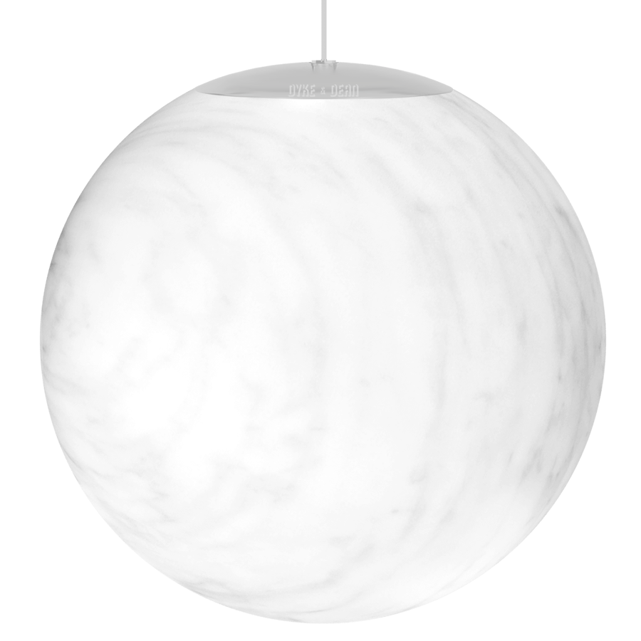 OPAL MARBLE GLOBE PENDANT 400mm - DYKE & DEAN