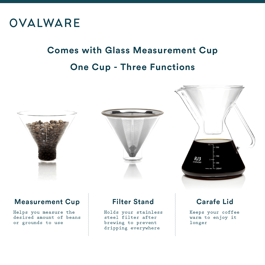 OVALWARE RJ3 POUR OVER COFFEE MAKER SET - DYKE & DEAN