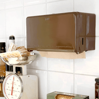 PAPER ROLL & TISSUE DISPENSER BROWN - DYKE & DEAN