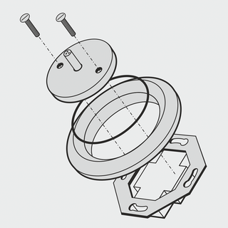 PORCELAIN WALL CABLE GLAND SOCKET BROWN - DYKE & DEAN