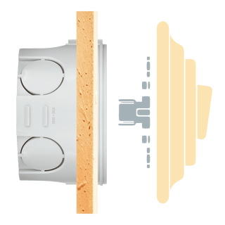 PORCELAIN WALL LIGHT SWITCH AZURE FAT BUTTON - DYKE & DEAN