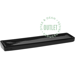 PORCELAIN WALL SHELF LARGE BLACK OUTLET - DYKE & DEAN