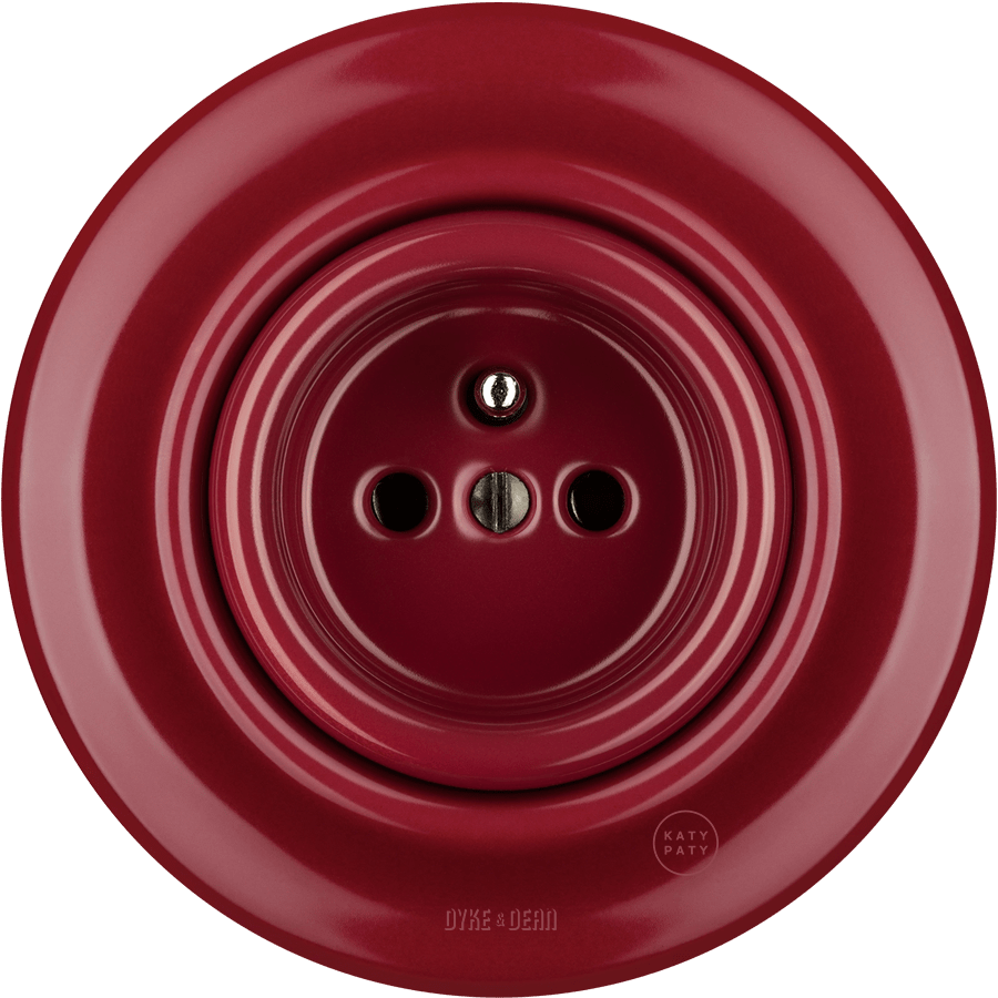 PORCELAIN WALL SOCKET BURGUNDY - DYKE & DEAN