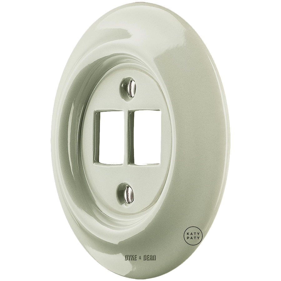 PORCELAIN WALL SOCKET GREY GREEN PC/USB - DYKE & DEAN