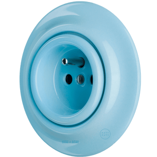 PORCELAIN WALL SOCKET PASTEL BLUE - DYKE & DEAN