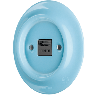 PORCELAIN WALL SOCKET PASTEL BLUE HDMI - DYKE & DEAN