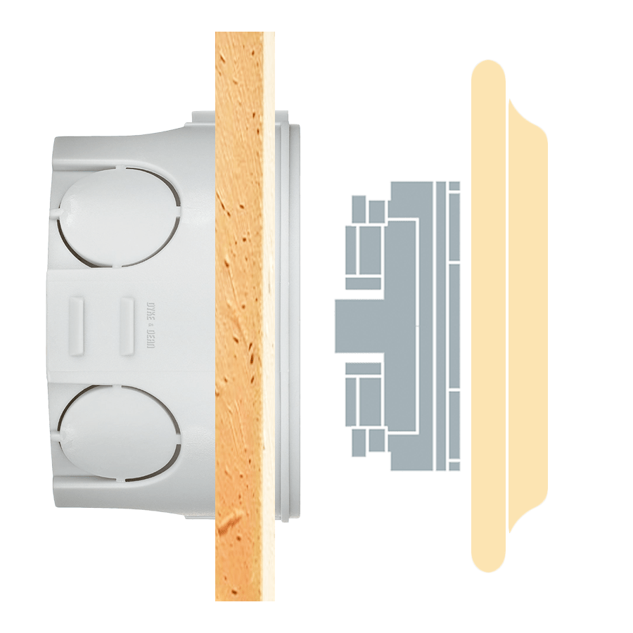 PORCELAIN WALL SOCKET UK CONCHA - DYKE & DEAN