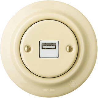 PORCELAIN WALL USB CHARGER VANILLA - DYKE & DEAN