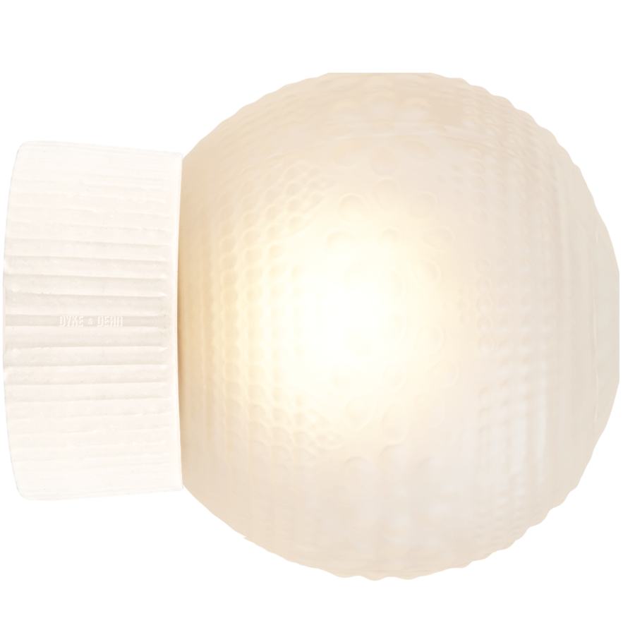 RIBBED CERAMIC REARWIRED LAMPS - WALL LIGHTS - DYKE & DEAN  - Homewares | Lighting | Modern Home Furnishings