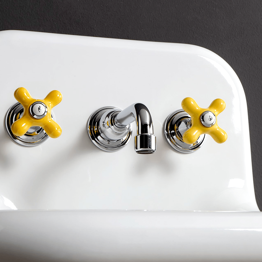 WALL MOUNTED SPOUT CROSS TAPS - DYKE & DEAN