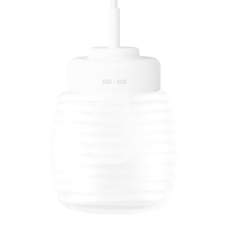 WHITE PORCELAIN CERAMIC PENDANT - DYKE & DEAN