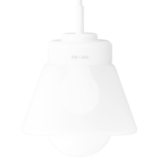 WHITE PORCELAIN CERAMIC PENDANT - DYKE & DEAN