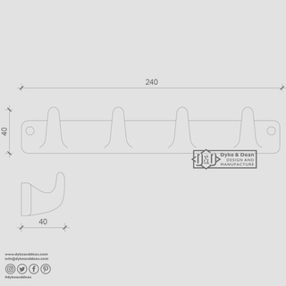 WHITE PORCELAIN HOOK 4 - DYKE & DEAN