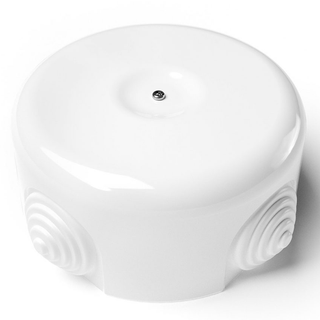 WHITE PORCELAIN JUNCTION BOX 4 TERMINAL - DYKE & DEAN