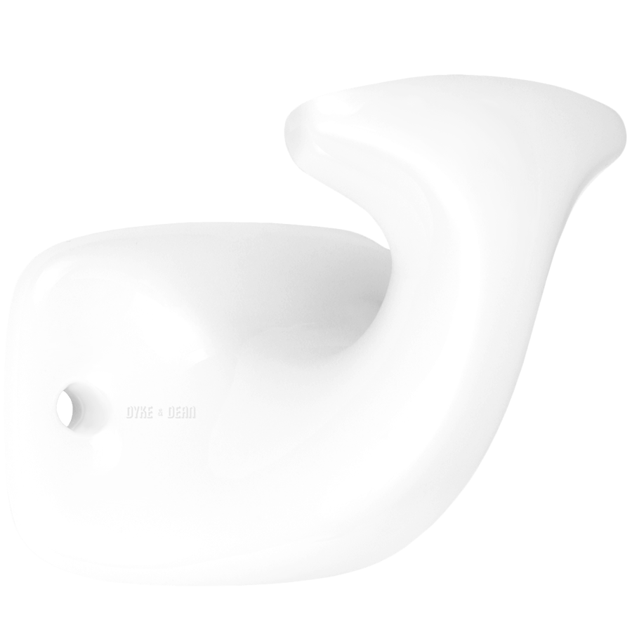 WHITE PORCELAIN ROBE HOOK - DYKE & DEAN