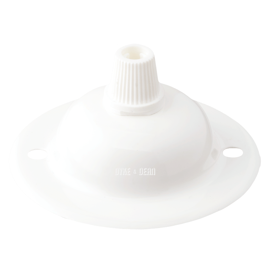 WHITE POWDERCOATED MINI CEILING ROSES - DYKE & DEAN