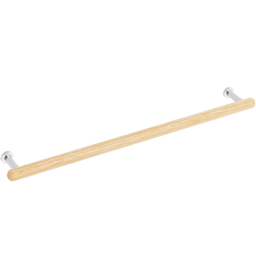 WIREWORKS SINGLE TOWEL RAIL 680 NATURAL OAK - DYKE & DEAN