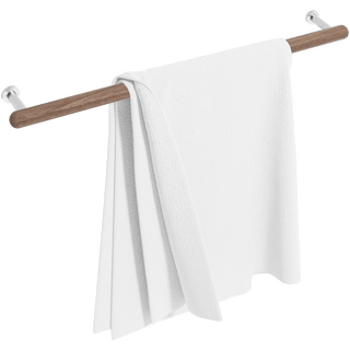 WIREWORKS SINGLE TOWEL RAIL 680 WALNUT - DYKE & DEAN