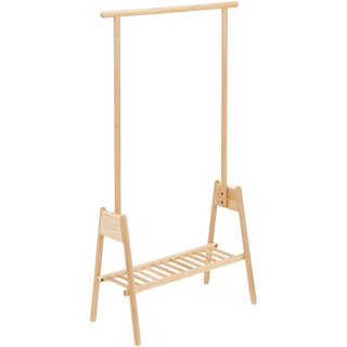 WIREWORKS WOOD GARMENT HANGING RAIL OAK - DYKE & DEAN