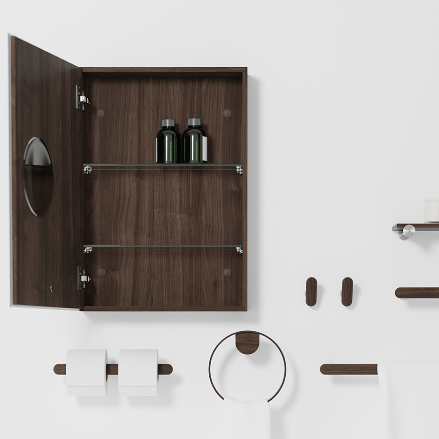 WIREWORKS YOKU WALL ROBE HOOK WALNUT - DYKE & DEAN