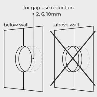 WOODEN PORCELAIN WALL LIGHT SWITCH PADELUS SLIM BUTTON - DYKE & DEAN
