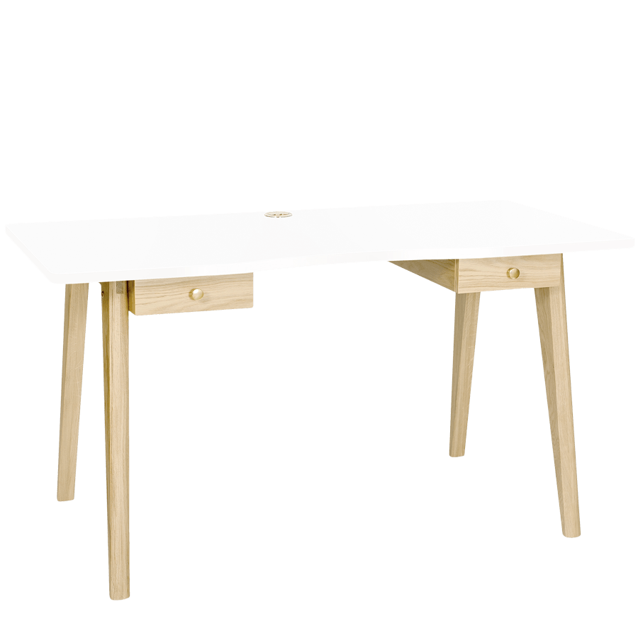 WRITING DESK WITH DRAWERS OAK - DYKE & DEAN